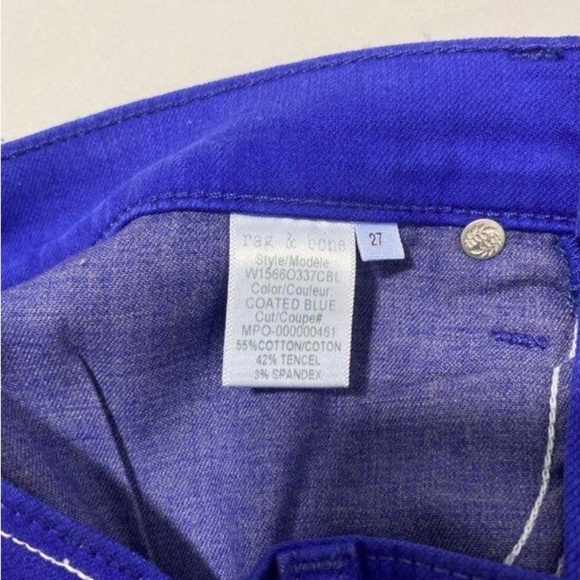 rag & bone High Rise Ankle - Coated Blue - Picture 6 of 7